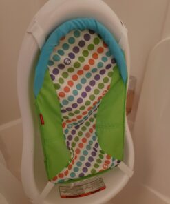 Fisher-Price 4-in-1 Sling 'n Seat Tub, Green, Convertible Baby to Toddler Bath Tub with Seat and Toys Standard Packaging 32 61fxZNon wL