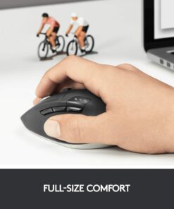 Logitech M720 Triathlon Multi-Device Wireless Mouse, Bluetooth, USB Unifying Receiver, 1000 DPI, 8 Buttons, 2-Year Battery, Compatible with Laptop, PC, Mac, iPadOS - Black 38 61fyEiLY8SL
