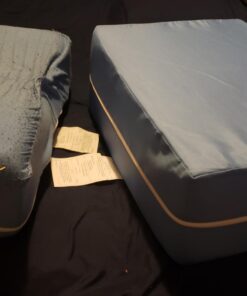 DMI Ortho Bed Wedge Elevated Leg Pillow, Supportive Foam Wedge Pillow for Elevating Legs, Improved Circulataion, Reducing Back Pain, Post Surgery and Injury, Recovery, Blue 8" x 20" x 24" 8 Inch 45 61g vTzOqL