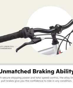 Schwinn High Timber Youth/Adult Mountain Bike for Men and Women, Aluminum and Steel Frame Options, 7-21 Speeds Options, 24-29-Inch Wheels Silver 24-Inch Wheels 13 61g0LTcFgL