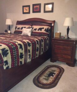 Cozy Cabin CC5276 Birch Bear Non Skid Rug 20"x44" Wedge Brown 20 in x 44 in 27 61g1LW7DhDL