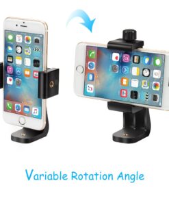 Vastar Smartphone Tripod Cell Phone Holder Mount Adapter, Fits iPhone, Samsung, and all Phones, Rotates Vertical and Horizontal, Adjustable Clamp 1 Pack 22 61g2rEm0tyL