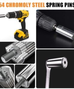 Super Universal Socket Tools Gifts for Men - Christmas Stocking Stuffers for Men Grip Socket Set with Power Drill Adapter Cool Stuff Ideas Gadgets for Men Birthday Gifts for Dad Women Husband (7-19mm) A-Universal Socket(Silver) 28 61g4F1rhNkL