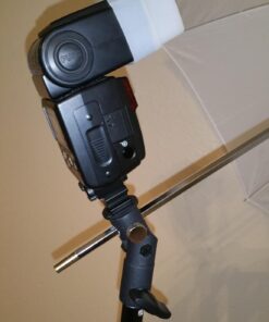 Neewer Universal E-Type Camera Flash Speedlite Mount Light Stand Bracket Umbrella Shoe Holder Compatible with Nikon Pentax Olympus and other Flashes with Standard Shoe Mount 27 61g4lhlH1L