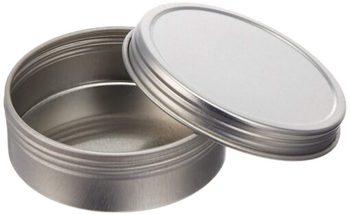 Screw Top Round Steel Tins, 4oz (24 Per Pack)