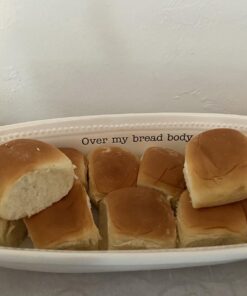 Mud Pie Farmhouse Inspired Serving Bowl Body Bread Basket Set, One size, White 10 61g72KGwbQL