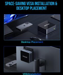 GMKtec Mini PC Windows 11 Pro Intel Core i7-11390H (Turbo 5.0 GHz) 32GB DDR4 1TB SSD Desktop Mini Computers WiFi 6, BT 5.2, DP, HDMI, RJ45 2.5G, USB3.2, Black 17 61g87TCgWLL 1