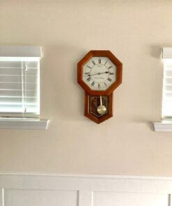 Seiko Light Oak Traditional Schoolhouse Wall Clock with Chime & Pendulum 25 61gAAaktiSL 4