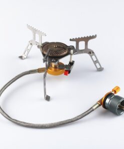 Kbrotech Camping Stove Adapter 1LB Propane Small Tank Input and a Lindal Valve EN417 Output Outdoor Cylinder LPG Canister Convert (Gray) Gray 15 61gBDQgyIIL