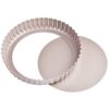 Bakeley 8-Inch Non-Stick Round Tart Pan with Removable Loose Bottom, Quiche Pan for Oven Baking (Champagne Gold) 8" Round (Champagne Gold)