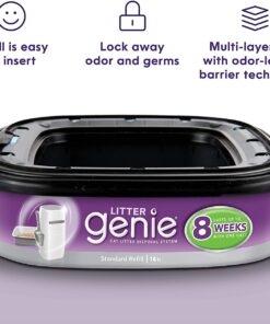 Alternative view of Litter Genie Ultimate Cat Litter Disposal System Refills, Lock Away Odors, Purple ,12 Cartridges Standard (12-Pack)