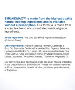emuaid EMUAIDMAX Ointment 2oz - Eczema Cream. Maximum Strength Treatment. Use Max Strength for Athletes Foot, Psoriasis, Jock Itch, Anti Itch, Rash and Skin Yeast Infection. Standard Packaging 28 61gCoyb7 L