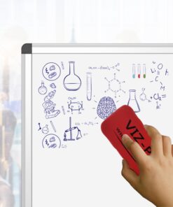 VIZ-PRO Magnetic Whiteboard/Dry Erase Board, 48 X 36 Inches, Silver Aluminium Frame 24 61gCplLFrCL