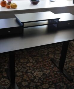 ErGear Electric Standing Desk with Double Drawers, 48x24 Inches Adjustable Height Sit Stand Up Desk, Home Office Desk Computer Workstation with Storage Shelf, Black 48x24 Inch 49 61gE8aCZ dL