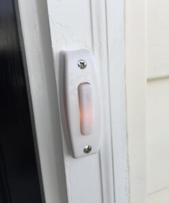 Broan-NuTone PB7LWH Doorbell Kit, Lighted Rectangular Pushbutton for Home, 1" x 1" x 1", White 22 61gGTMBkJZL