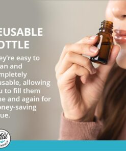 Wild Essentials 5ml Amber Glass Bottles with Euro Dropper Caps (12 Pack) - Great for Essential Oils, Perfumes and DIY Aromatherapy - Easy to Fill, Clean and Reuse - Protective and Durable 5ml-Pack of 12 20 61gIbh2KzAL