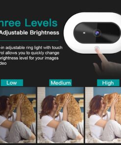 NexiGo StreamCam N930E with Software, 1080P Webcam with Ring Light and Privacy Cover, Auto-Focus, Plug and Play, Web Camera for Online Learning, Zoom Meeting Skype Teams, PC Mac Laptop Desktop Black Webcam with Light 23 61gJpG1VujS