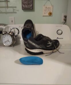 Heel That Pain Plantar Fasciitis Insoles | Heel Seats Foot Orthotic Inserts, Heel Cups for Heel Pain and Heel Spurs | Patented, Clinically Proven, 100% Guaranteed | Blue, Medium (W 6.5-10, M 5-8) Blue Firm Rubber Medium (Women's 6.5-10, Men's 5-8) 33 61gL mhBbFL