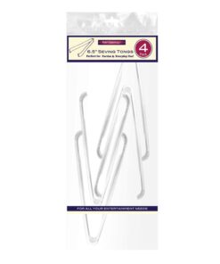 Alternative view of Party Essentials Plastic 6.5" Serving Tongs, 4-Count, Clear