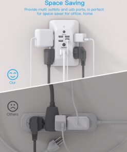 Outlet Extender with Night Light, Multi Plug Outlet, USB Wall Charger Surge Protector 4 USB Charging Port(1USB C), Power Strip Electrical Outlet Splitter Expander for Home Office Dorm Room ETL Listed 5 AC + 3 USB A +1 USB C & Light 24 61gLucY9aL