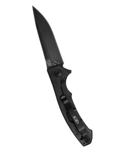 Zero Tolerance 0450CF; Folding Knife with 3.25” DLC-Coated S35VN Stainless Steel Blade, All-Black Carbon Fiber and Titanium Handle Scales, KVT Ball-Bearing Opening, Frame Lock, Pocketclip; 2.45 OZ. 26 61gMExxyZ5L
