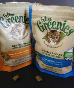 FELINE GREENIES Natural Dental Care Cat Treats Tempting Tuna Flavor, 2.1 oz. Pouch 2.1 Ounce (Pack of 1) 25 61gNTA1BnvL