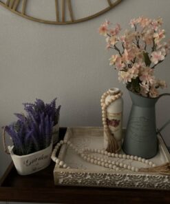 Butterfly Craze Artificial Lavender Plants in Rustic Wooden Planters - Lifelike, Stunning Faux Silk Purple Flowers Perfect for Elevating Your Patio, Home Décor, or Office (Set of Two), White Pots 31 61gOXUDZr L