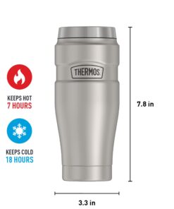 THERMOS Stainless King Vacuum-Insulated Travel Tumbler, 16 Ounce, Matte Steel 24 61gOt4IO2KL