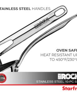Starfrit "The Rock" Stainless Steel 10 Piece Set 034611-001-0000 9 61gOyILbEYS