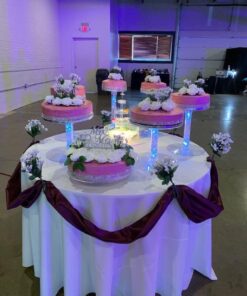 EBOOT 4 Row 10 Yard Acrylic Rhinestone Diamond Ribbon for Wedding Cakes, Birthday Decorations, Baby Shower Events and Arts and Crafts Projects (Silver) Silver 28 61gPEalUtOL