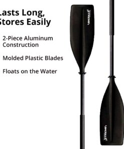 Alternative view of SeaSense Xtreme 1 Kayak Paddle, Black - Molded Plastic Blades, 2-Piece Aluminum Construction - Great for Recreational, Sport, Sea, Whitewater & Fishing Kayaking 84"