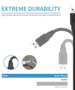 wawpi USB Cable Male to Male 10 feet,USB to USB 3.0 Cable A Male to A Male for Data Transfer Hard Drive Enclosures, Printers, Modems, Cameras, Laptop Cooler… 8 61gPRnt09bL