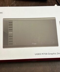 Graphics Drawing Tablet, UGEE M708 10 x 6 inch Large Drawing Tablet with 8 Hot Keys, Passive Stylus of 8192 Levels Pressure, UGEE M708 Graphics Tablet for Paint, Design, Art Creation Sketch Black 46 61gPmlyG0YL
