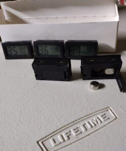 Pgzsy 12 Pack Mini Small Digital Electronic Temperature Humidity Meters Gauge Indoor Thermometer Hygrometer LCD Display Fahrenheit (℉) for Humidors, Greenhouse, Garden, Cellar3 32 61gQbY52GpL