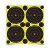 BIRCHWOOD CASEY Shoot-N-C 3" Bull's-Eye Reactive Targets - Highly Visible Instant Feedback Self-Adhesive Shooting Target Stickers with Repair Pasters 240 Targets, 600 Pasters Multi 10 61gRROjjaNL