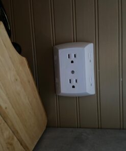 GE 6-Outlet Extender, Grounded Wall Tap, Adapter Spaced Outlets, 3-Prong, Multiple Plug, Quick and Easy Install, Cruise Essentials, UL Listed, White, 50759 1 Pack Standard Power Strip 38 61gSXW1OBUL