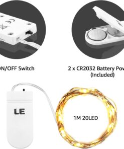 Lighting EVER Fairy Lights Battery Operated 20 LED Mini String Lights, Small Pixie Lights for Mason Jars, Crafts, DIY Wedding Party Centerpieces, Bedroom Wall Vines Holiday Garland, 8 Pack Pack of 8 Units 34 61gSjbYwnBL