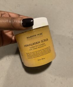 MAJESTIC PURE Himalayan Salt Body Scrub with Lychee Oil, Exfoliating Salt Scrub to Exfoliate & Moisturize Skin, Deep Cleansing - 10 oz 10 Fl Oz (Pack of 1) 30 61gSwodrML