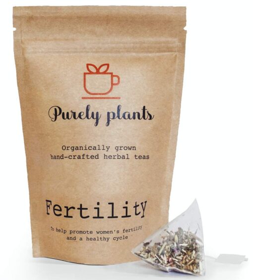 Fertility Tea by Purely Plants | Herbal Fertility Supplements for Women | Fertility Blend Organic Herbal Tea | 1.4 oz. Package - 16 Pyramid Tea Bags