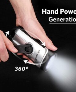 ThorFire Solar Flashlight Hand Crank Solar Powered Rechargeable Flashlight IPX6 Waterproof LED Emergency Lights Dynamo Torch Ideal for Camping Outdoor Climbing Backpack Hiking 38 61gTUtxNPpL