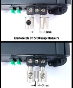 Alternative view of KnuKonceptz Offset Power/Ground Input Wire Gauge Reducer 0-4 Gauge 1/0 Pair with Heat Shrink