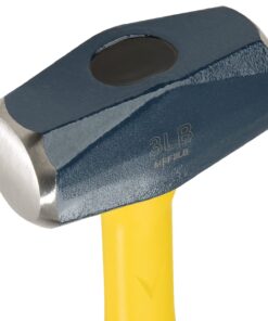 ESTWING Sure Strike Drilling/Crack Hammer - 3-Pound Sledge with Fiberglass Handle & No-Slip Cushion Grip - MRF3LB,Blue/Yellow 3 lbs (Pounds) 16 61gUzuTnSGL