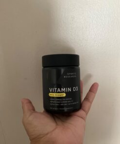 Sports Research Vitamin D3 5000 IU with Coconut MCT Oil - High Potency Vitamin D Supplement for Immune & Bone Support - Non-GMO Verified, Gluten & Soy Free – 125mcg, 360 Liquid Softgels 360 Count (Pack of 1) 32 61gV8l7EObL