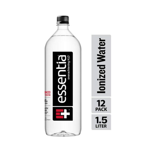 Essentia Water, Ionized and Alkaline Hydration, Mineral Infused with 9.5 pH or Higher, Electrolytes for Taste, Pure Drinking Water, 50.7 Fl Oz (Pack of 12)