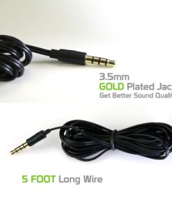 Cellet Hands-Free Over The Head Earpiece with Microphone Headset Compatible with Samsung Galaxy S10 S10+ S10e Note 9 LG G8 V40 Moto G7 Huawei P30 Laptop HTC ZTE BlackBerry-3.5mm Port Devices (EP35O) 10 61gX8ZD5SrL