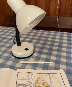 Simple Designs LD1003-WHT Basic Metal Flexible Hose Neck Desk Lamp, White 6.1 x 4.9 x 13.85 1 32 61gY9c4uPxL