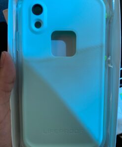 LifeProof iPhone XR FRĒ Series Case - TIKI (FAIR AQUA/BLUE TINT/LIME), waterproof IP68, built-in screen protector, port cover protection, snaps to MagSafe Tiki (Fair Aqua/Blue Tint/Lime) 26 61gYxnB CsL