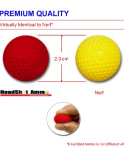 Alternative view of HeadShot Ammo Foam Balls for Toy Gun Refill Pack of Bullets Compatible with Nerf Rival Guns 110 Red