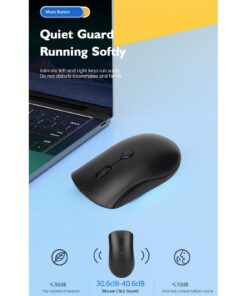 Wireless Mouse, 2.4G Wireless or Bluetooth 5.2 Connection, 800 1200 1600 DPI, USB Rechargeable, Ergonomic Silent Cordless Mice, for PC, Laptop, Computer (Black) Black 14 61ga 1 QuAL