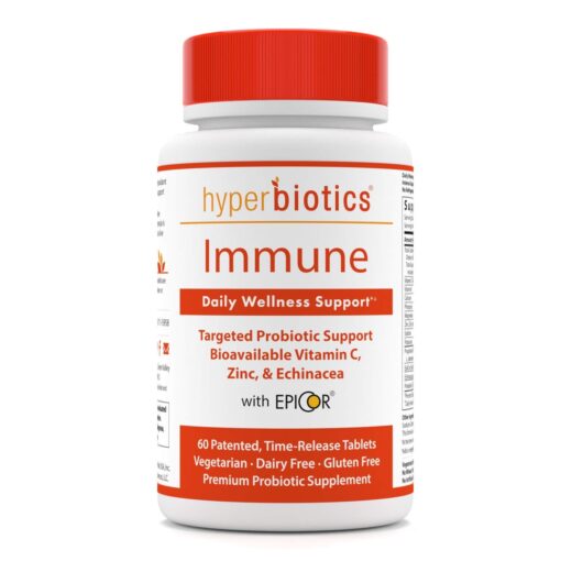 Hyperbiotics Pro Gut Integrity, Immune Probiotics | Vegan Time Release Capsules | Probiotics for Women and Men | Vitamin C, Echinacea, Zinc | Digestive & Gut Health | 60 Count